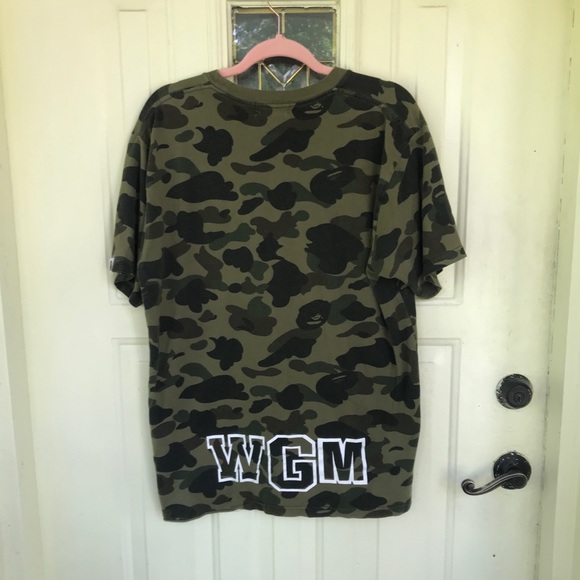 Bape A Bathing Ape Tee Camo Zipper Print Men’s Large L - Picture 2 of 7